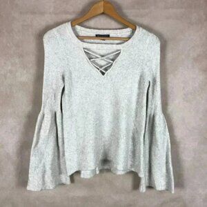 AMERICAN EAGLE Beige Softest Boho Bell Sleeve Sweater SMALL